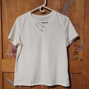 White v neck size large